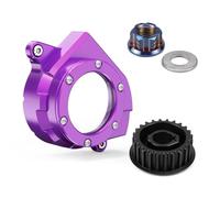 FLFHDUP Couvercle de Protection Convient pour Surron Light Bee XS Convient pour Segway X160 X260 Poulie Primaire Écrou de poulie Courroie Couvercle de poulie Guide de Chaîne(Purple Set)