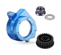 FLFHDUP Couvercle de Protection Convient pour Surron Light Bee XS Convient pour Segway X160 X260 Poulie Primaire Écrou de poulie Courroie Couvercle de poulie Guide de Chaîne(Blue Set)