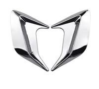 FLFHDUP d'air Latéral Voiture Décoration Pare-Choc Avant de Voiture Universel, Grille d'aération latérale, séparateur d'aile de Voiture, Spoiler Canard Couvercle D'admission(Platin)