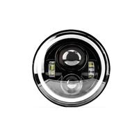 FLFHDUP Panneau de phare de moto Kit d'éclairage avant pour phares ronds Convient pour Yamaha Convient pour Harley Road King 7" Motorcycle front light bar(7 Inch 4LED B)