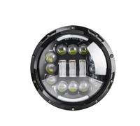 FLFHDUP Panneau de phare de moto Kit d'éclairage avant pour phares ronds Convient pour Yamaha Convient pour Harley Road King 7" Motorcycle front light bar(7 Inch 15LED A)