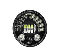 FLFHDUP Panneau de phare de moto Kit d'éclairage avant pour phares ronds Convient pour Yamaha Convient pour Harley Road King 7" Motorcycle front light bar(7 Inch M)