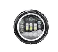 FLFHDUP Panneau de phare de moto Kit d'éclairage avant pour phares ronds Convient pour Yamaha Convient pour Harley Road King 7" Motorcycle front light bar(7 Inch 15LED B)