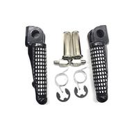 FLFHDUP Pédale de Moto Convient pour Kawasaki Z750 Z800 Z1000 ER6F ER6N ZX-6R ZX-9R ZX-10R ZX-12R ZZR1200 Repose-Pieds Avant/arrière Remplacement de pédale(Bright Black Front)
