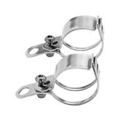 FLFHDUP Support Phare Support De Fixation pour Clignotant De Moto 35-50 Mm, pour Tube De Fourche, Compatible avec Les Vélos De Sport De Rue Et Les Choppers Support de Serrage(2pcs Silver)