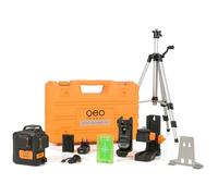 FLG 534640 Lot de 6 lasers laser multi-lignes 360° Vert dans une boîte à outils compacte avec de nombreux accessoires pour vos travaux d'aménagement intérieur