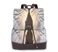 FLGHJNBJN Angel Wing Sac à dos polyvalent en cuir pour femme, sac à dos élégant en polyuréthane pour les trajets quotidiens, l'université, les voyages, l'extérieur