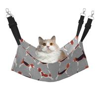 FLGHJNBJN Beagle Patterns Hamac confortable pour chat, perchoir de fenêtre, lit réglable pour animal domestique avec velours doux pour chats d'intérieur