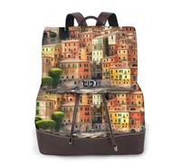 FLGHJNBJN Beau sac à dos polyvalent en cuir italien pour femme, sac à dos élégant en polyuréthane pour les trajets quotidiens, l'université, les voyages, l'extérieur