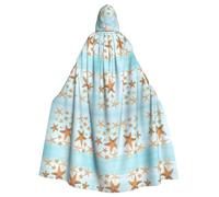 FLGHJNBJN Belle cape d'étoile de mer pour homme et femme, cape à capuche Renaissance pour adulte, cape médiévale, cape pour costumes d'Halloween et cosplay