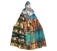 FLGHJNBJN Belle cape italienne pour homme et femme, cape à capuche Renaissance adulte, cape médiévale, cape pour costumes d'Halloween et cosplay