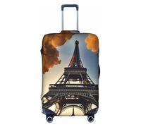 FLGHJNBJN Belle housse de bagage imprimée Tour Eiffel Paris, protection de coffre extensible, bouclier de bagages personnalisé, pour voyage d'affaires, blanc, S, Valise