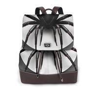 FLGHJNBJN Black Spider Sac à dos polyvalent en cuir pour femme, sac à dos élégant en polyuréthane pour les trajets quotidiens, l'université, les voyages, l'extérieur