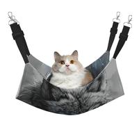 FLGHJNBJN Blue Eyes Wolf Hamac confortable pour chat, perchoir de fenêtre, lit réglable avec velours doux pour chats d'intérieur