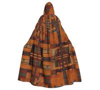FLGHJNBJN Cape africaine en textile patchwork pour homme et femme, cape à capuche Renaissance pour adulte, cape médiévale, cape pour costumes d'Halloween et cosplay