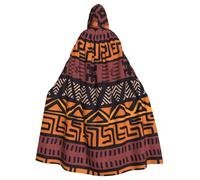 FLGHJNBJN Cape africaine tribale en tissu de boue pour homme et femme, cape à capuche Renaissance pour adulte, cape médiévale, cape pour costume d'Halloween et cosplay