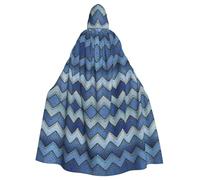 FLGHJNBJN Cape en jean bleu dégradé pour homme et femme, cape à capuche Renaissance pour adulte, cape médiévale, cape pour costumes d'Halloween et cosplay