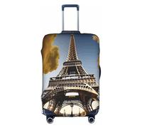 FLGHJNBJN Cityscape Paris Tour Eiffel France Housse de bagage imprimée, protection de coffre extensible, bouclier de bagages personnalisé, pour voyage d'affaires, blanc, S, Valise
