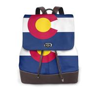 FLGHJNBJN Colorado Flag Sac à dos polyvalent en cuir pour femme, sac à dos élégant en polyuréthane pour les déplacements, l'université, les voyages, l'extérieur