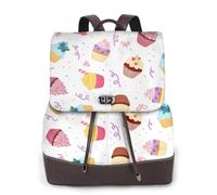 FLGHJNBJN Delicious Cupcakes Sac à dos polyvalent en cuir pour femme, sac à dos élégant en polyuréthane pour les trajets quotidiens, l'université, les voyages, l'extérieur