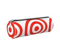 FLGHJNBJN Design Target Trousse à crayons en cuir écologique avec fermeture éclair lisse et grande capacité, Argenté., Taille unique, Porte-cartes