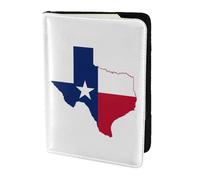 FLGHJNBJN Étui de passeport de voyage avec poche de rangement pour documents et carte de l'État du Texas - Indispensable pour le voyage en cuir synthétique