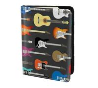 FLGHJNBJN Étui de passeport de voyage en cuir synthétique avec poche de rangement pour documents et guitares acoustiques