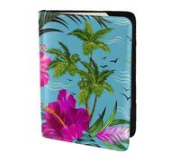 FLGHJNBJN Étui de passeport de voyage imprimé Hello Hawaï avec poche de rangement pour documents, indispensable pour le voyage en cuir synthétique