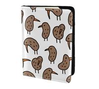 FLGHJNBJN Étui de passeport de voyage imprimé oiseaux Kiwi avec poche de rangement pour documents, indispensable de voyage en cuir synthétique