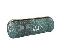 FLGHJNBJN Formulas Shapes Theory Math Leçon Word Trousse à crayons en cuir écologique avec fermeture éclair lisse Grande capacité, doré, Taille unique, Porte-cartes