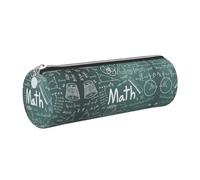 FLGHJNBJN Formulas Shapes Theory Math Leçon Word Trousse à crayons en cuir écologique avec fermeture éclair lisse Grande capacité, Argenté., Taille unique, Porte-cartes