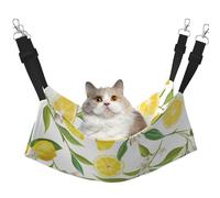 FLGHJNBJN Fresh Tropical Lemons Hamac confortable pour chat, perchoir de fenêtre, lit réglable pour animal domestique avec velours doux pour chats d'intérieur