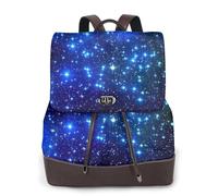 FLGHJNBJN Galaxy Stars Sac à dos polyvalent en cuir pour femme, sac à dos élégant en polyuréthane pour les déplacements, l'université, les voyages, l'extérieur