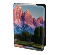 FLGHJNBJN Grand Teton Étui de passeport de voyage imprimé parc national avec poche de rangement pour documents en cuir synthétique