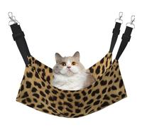 FLGHJNBJN Hamac confortable pour chat avec imprimé léopard - Perchoir de fenêtre réglable avec velours doux pour chats d'intérieur