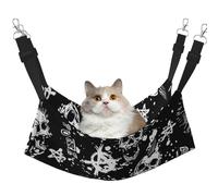 FLGHJNBJN Hamac confortable pour chat avec motif tête de mort punk Blanc