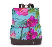 FLGHJNBJN Hello Hawaii Sac à dos polyvalent en cuir pour femme, sac à dos élégant en polyuréthane pour les trajets quotidiens, l'université, les voyages, l'extérieur