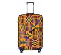 FLGHJNBJN Housse de bagage imprimée africaine, protection de coffre extensible, bouclier de bagage personnalisé, pour voyage d'affaires, blanc, M, Valise