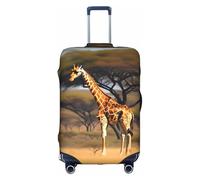FLGHJNBJN Housse de bagage imprimée arbre majestueux de girafe africaine, protection de coffre extensible, bouclier de bagages personnalisé, pour voyage d'affaires, blanc, M, Valise