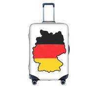 FLGHJNBJN Housse de bagage imprimée avec drapeau allemand, protection de coffre extensible, bouclier de bagage personnalisé, pour voyage d'affaires, blanc, XL, Valise