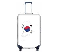 FLGHJNBJN Housse de bagage imprimée avec drapeau de la République de Corée, protection de coffre extensible, bouclier de bagages personnalisé, pour voyage d'affaires, blanc, M, Valise