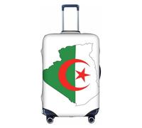 FLGHJNBJN Housse de bagage imprimée avec drapeau de l'Algérie - Protection de coffre extensible - Personnalisable - Pour voyage d'affaires, blanc, S, Valise
