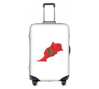 FLGHJNBJN Housse de bagage imprimée avec drapeau du Maroc - Protection de coffre extensible - Personnalisable - Pour voyage d'affaires, blanc, XL, Valise