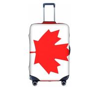 FLGHJNBJN Housse de bagage imprimée drapeau canadien, protection de coffre extensible, bouclier de bagage personnalisé, pour voyage d'affaires, blanc, M, Valise