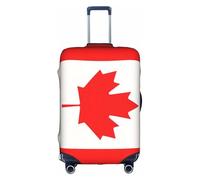 FLGHJNBJN Housse de bagage imprimée drapeau canadien, protection de coffre extensible, bouclier de bagage personnalisé, pour voyage d'affaires, blanc, L, Valise