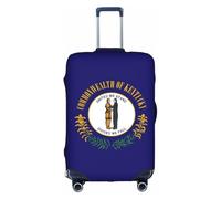 FLGHJNBJN Housse de bagage imprimée drapeau de l'État du Kentucky, protection de coffre extensible, bouclier de bagage personnalisé, pour voyage d'affaires, blanc, L, Valise