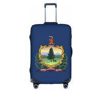 FLGHJNBJN Housse de bagage imprimée drapeau de l'État du Vermont, protection de coffre extensible, bouclier de bagage personnalisé, pour voyage d'affaires, blanc, L, Valise