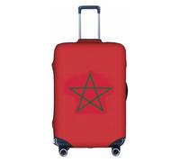 FLGHJNBJN Housse de bagage imprimée drapeau du Maroc - Protection de coffre extensible - Personnalisable - Pour voyage d'affaires, blanc, M, Valise