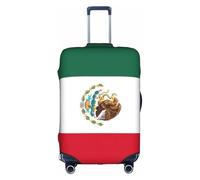 FLGHJNBJN Housse de bagage imprimée drapeau du Mexique, protection de coffre extensible, bouclier de bagage personnalisé, pour voyage d'affaires, blanc, L, Valise
