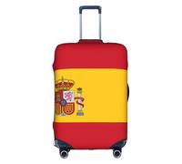FLGHJNBJN Housse de bagage imprimée drapeau espagnol - Protection de coffre extensible - Personnalisable - Pour voyage d'affaires, blanc, L, Valise